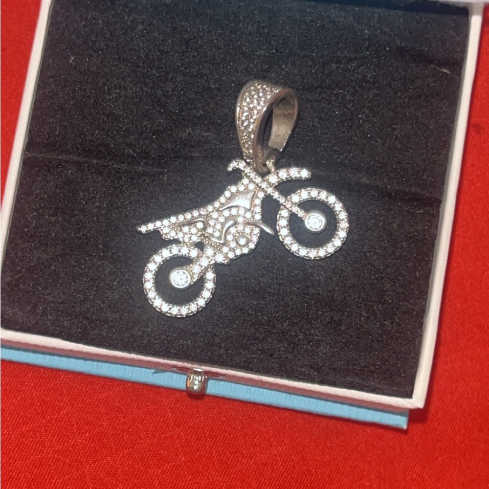 925 Silver Motorcycle Pendant